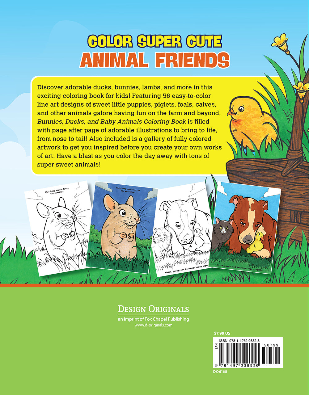 Bunnies, Ducks, and Baby Animals Coloring Book