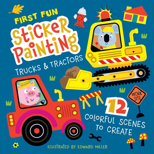 First Fun Sticker Painting: Trucks & Tractors