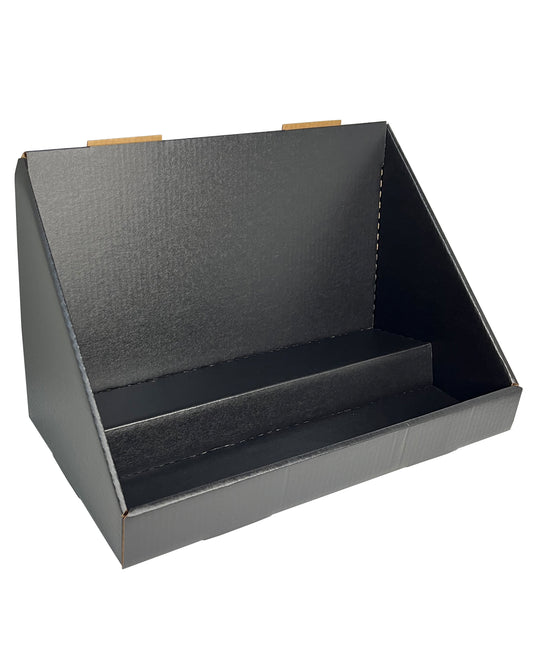 Black Two-Tier Counter Display with Header Card - Use 4P2TCD