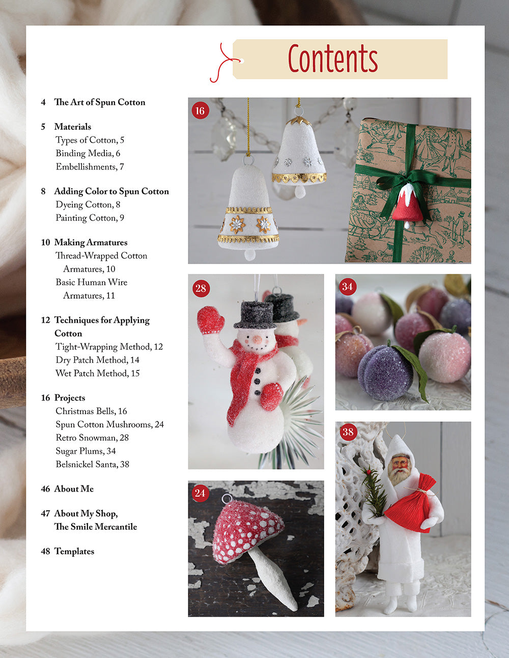 Spun Cotton Christmas Ornaments