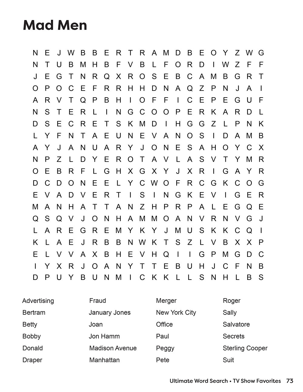 Ultimate Word Search TV Show Favorites