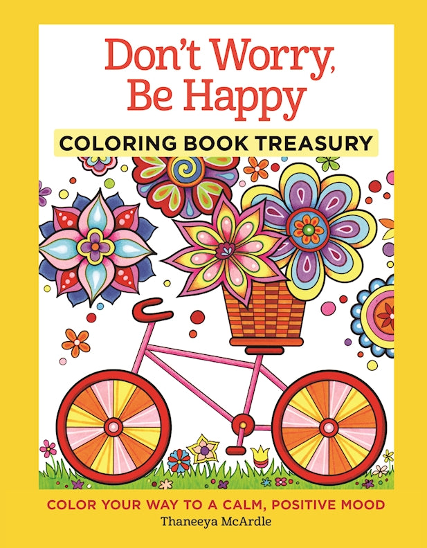 Don't Worry, Be Happy Coloring Book Treasury (hidden spiral)
