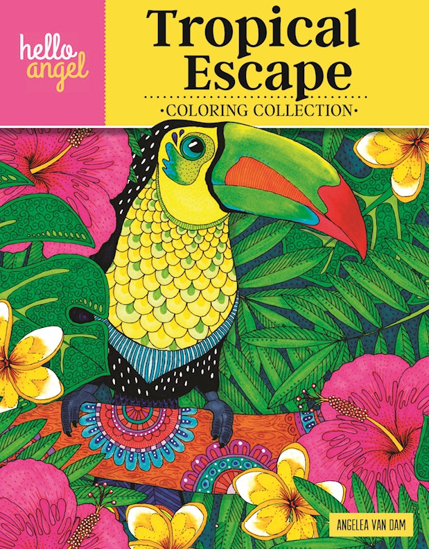 Hello Angel Tropical Escape Coloring Collection
