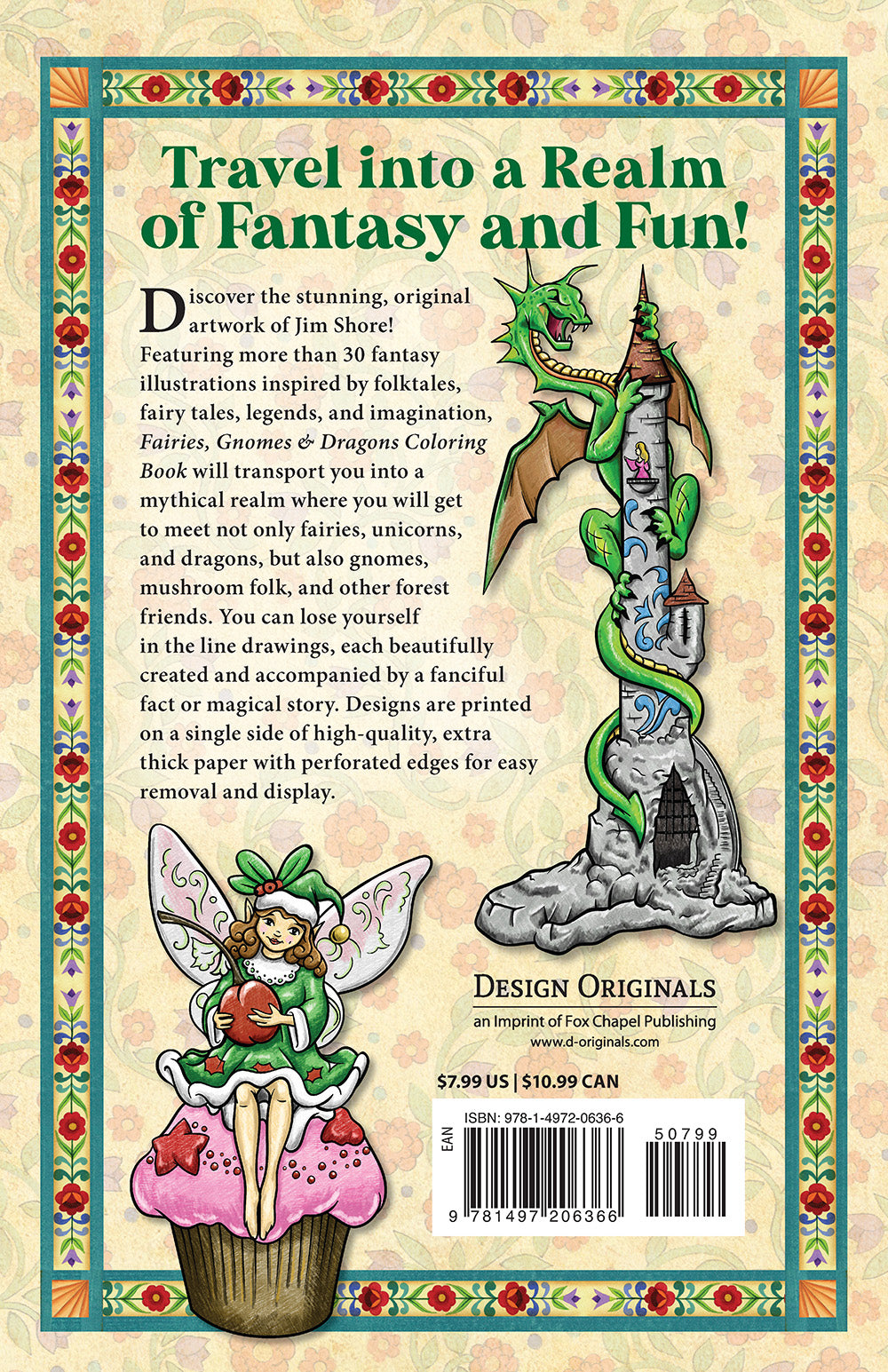 Jim Shore Fairies, Gnomes & Dragons Coloring Book