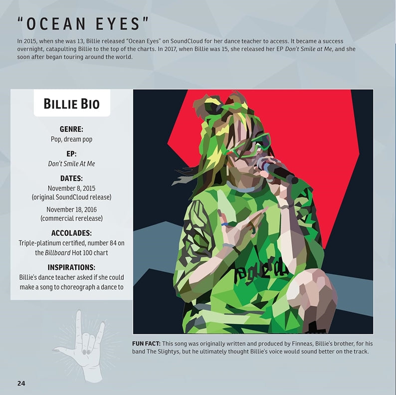 Super Stylish Billie Eilish Sticker Mosaic Art