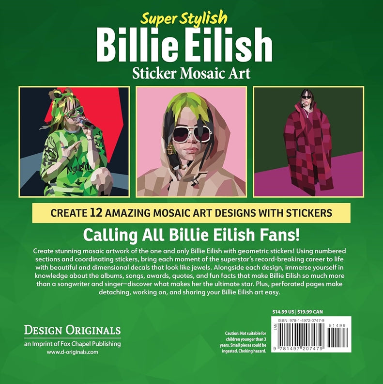 Super Stylish Billie Eilish Sticker Mosaic Art