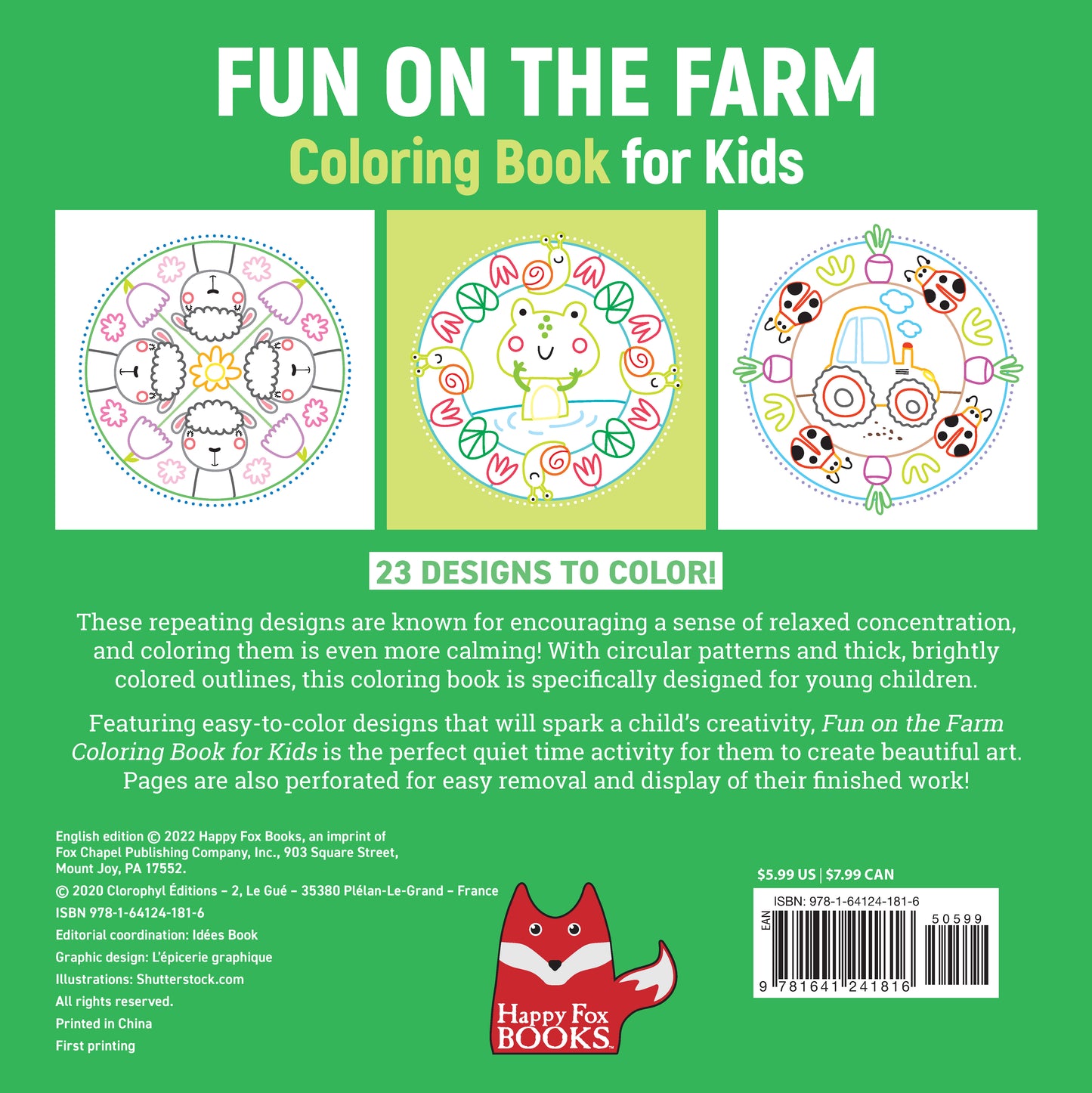 Fun on the Farm Coloring Book for Kids