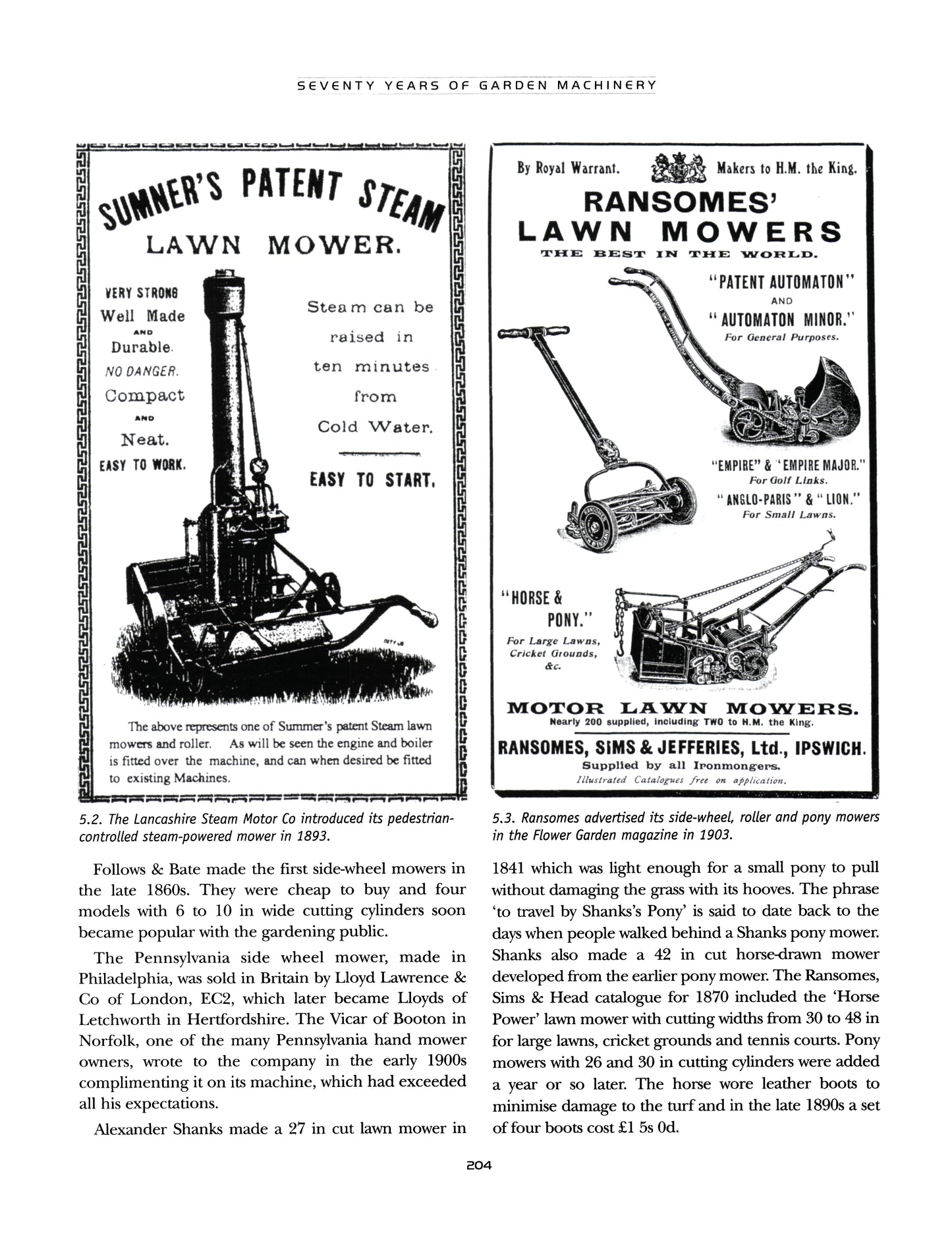 Seventy Years of Garden Machinery